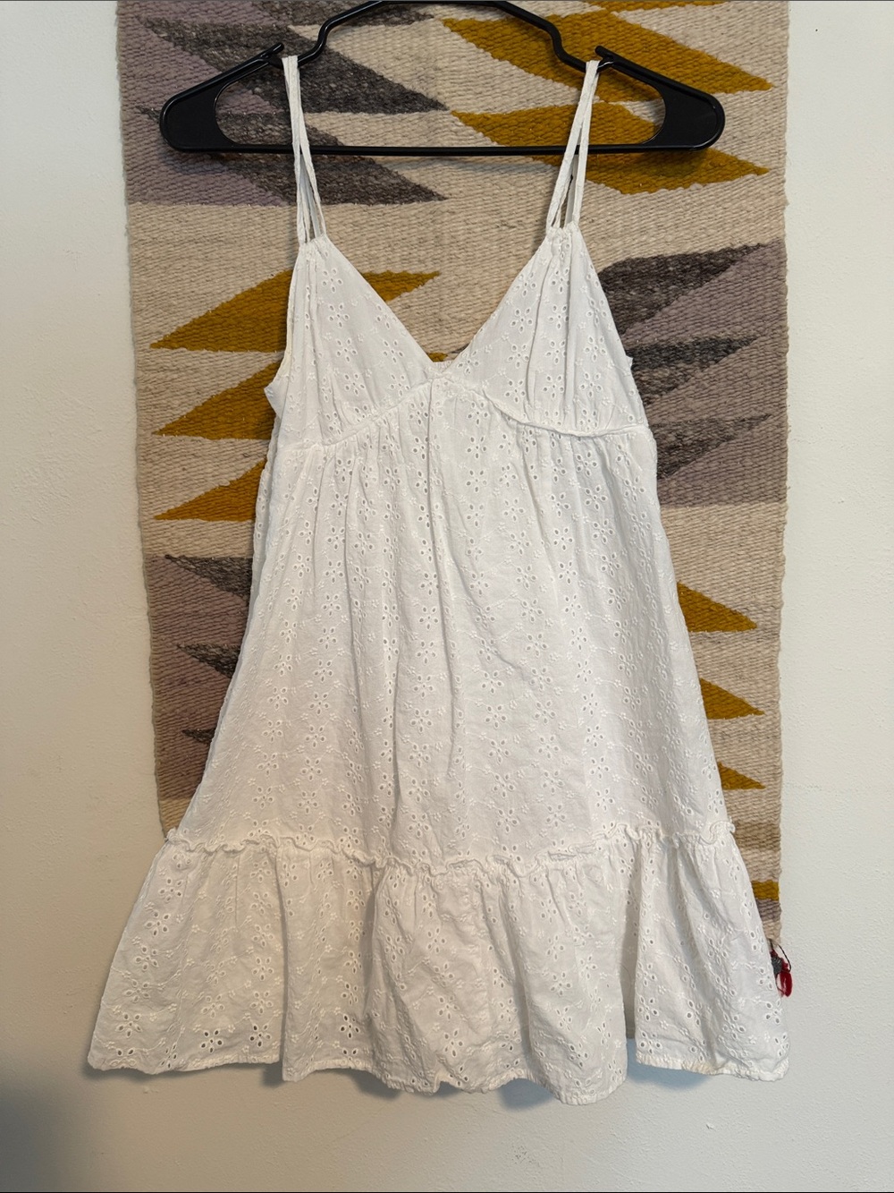 wild fable White Eyelet Tiered Mini Dress